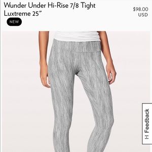 Lululemon WUNDER under